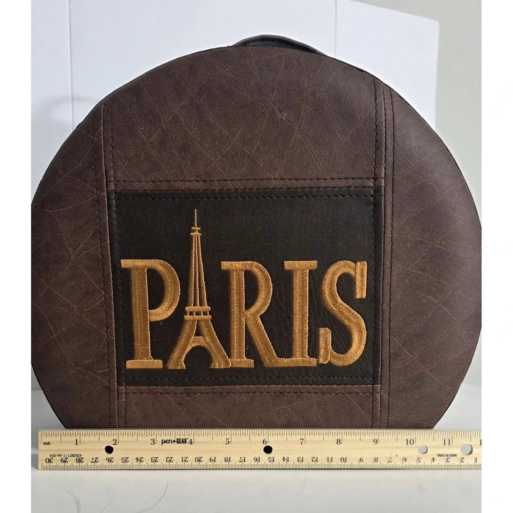 Vintage‎ Style Storage Box Luggage Hat Box Travel Decorative Retro Case PARIS